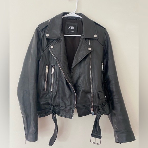 Zara real leather jacket - Picture 2 of 5